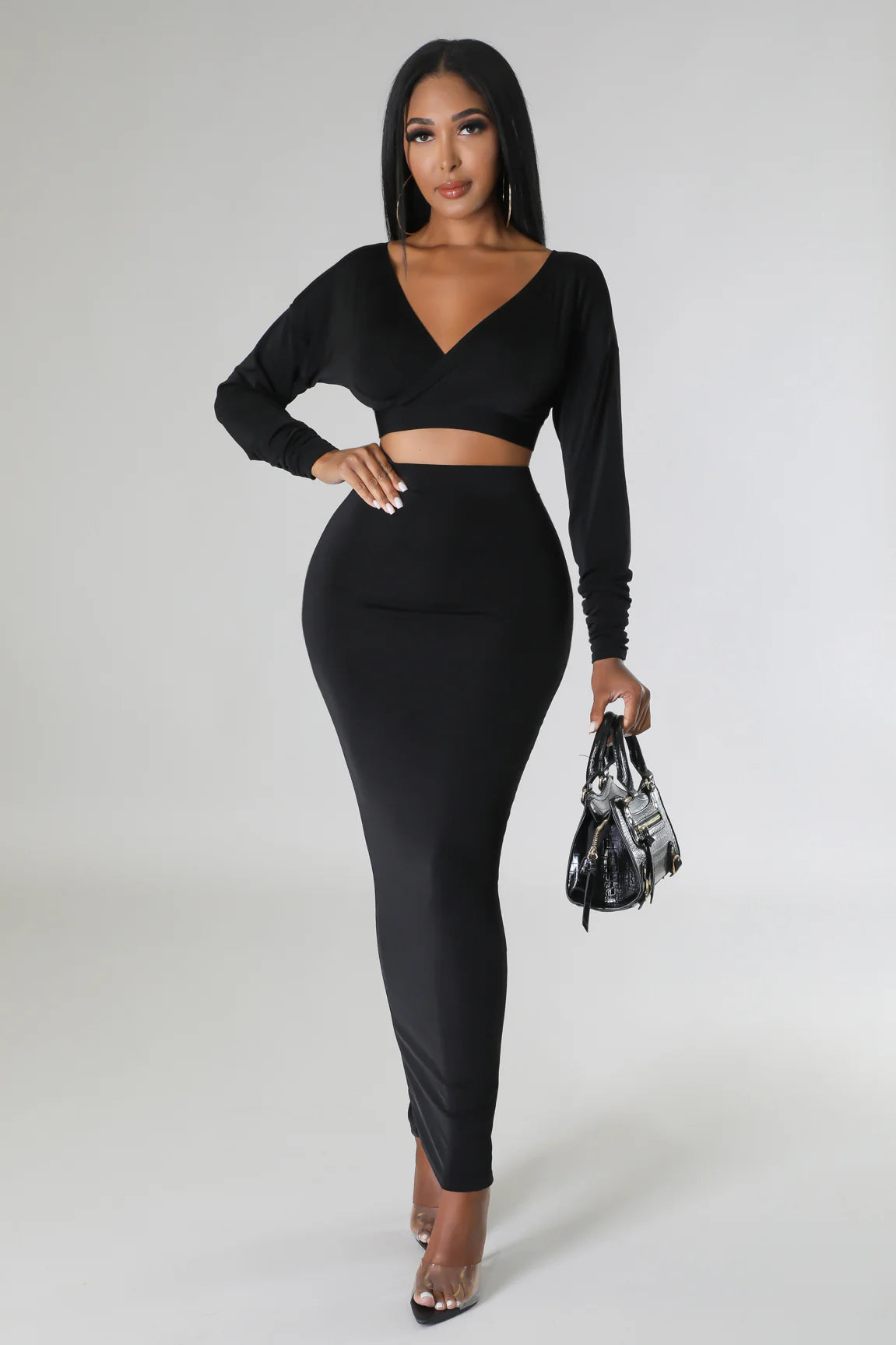 Lena Babe Skirt Set (Black)