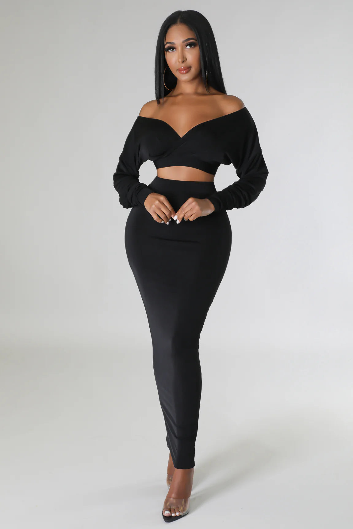 Lena Babe Skirt Set (Black)